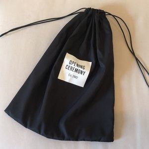 Opening Ceremony Drawstring Black Bag.